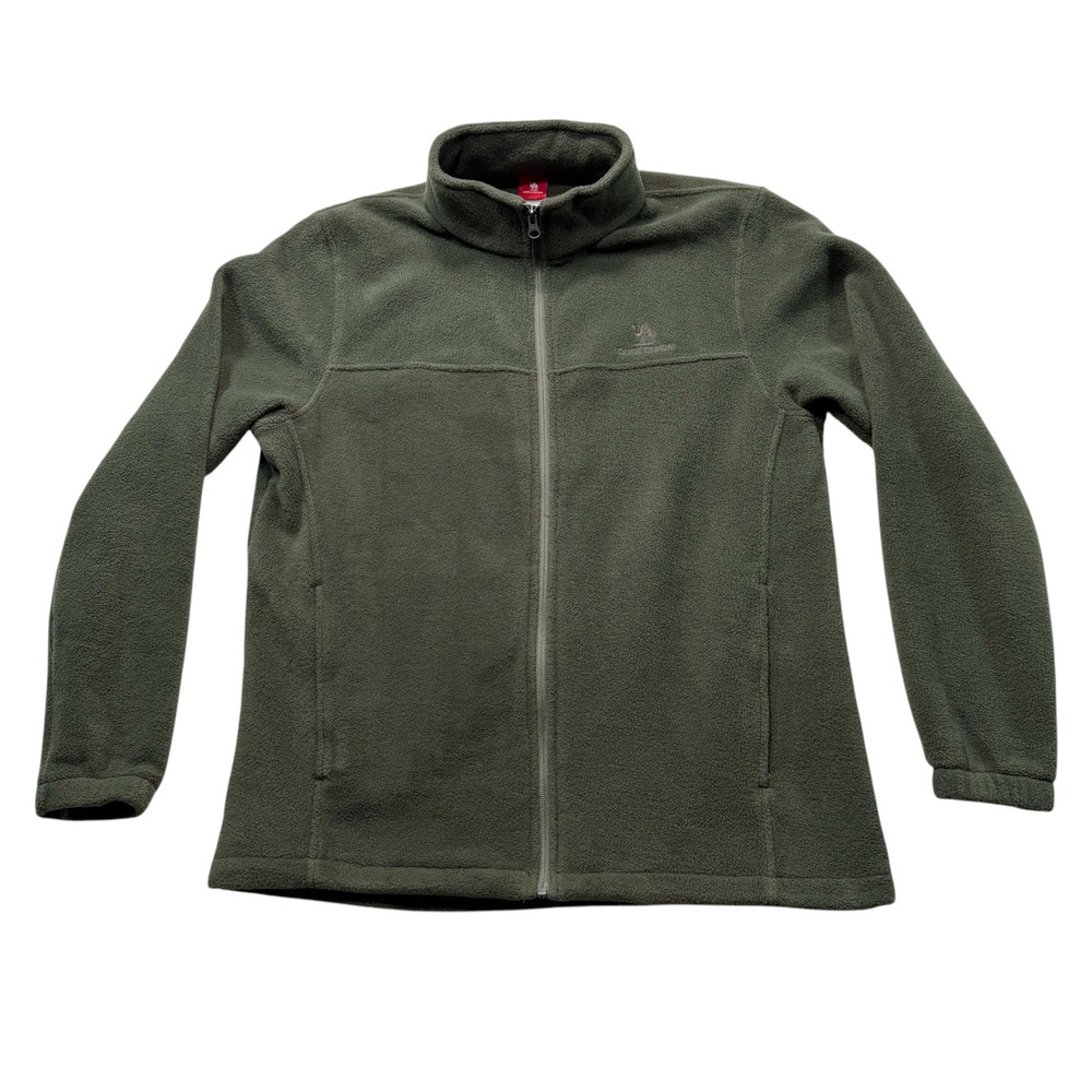 Camel Crown Mens Full Zip Polar Fleece Jacket Olive Outdoor Layer Medium #1046